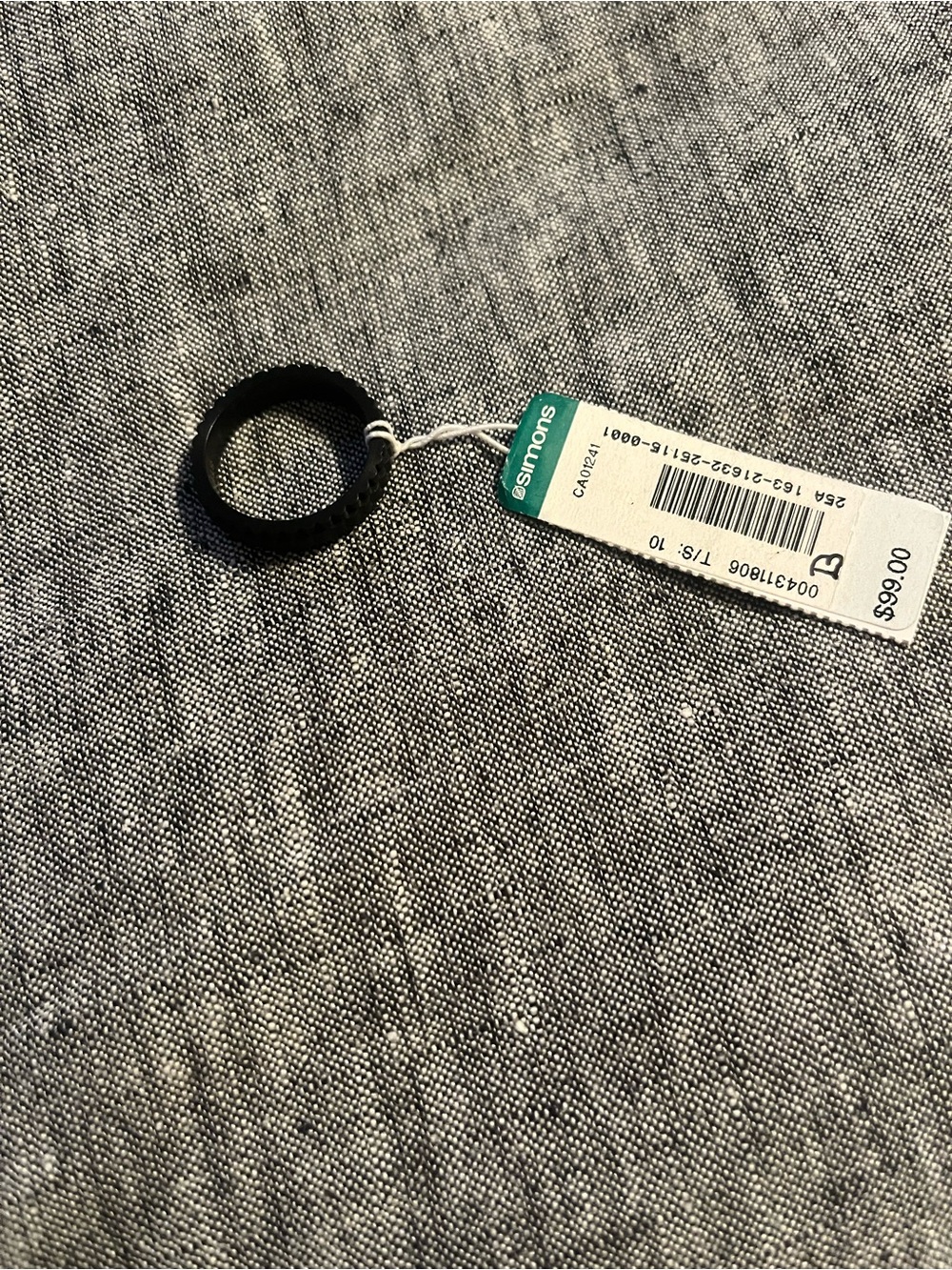 Steel&Barnett Black Stainless Steel Men's Ring